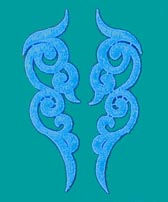 Páros csipke rátét. - TURQUOISE